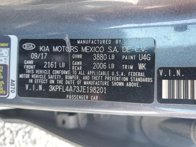 Photo 12 VIN: 3KPFL4A73JE198201 - KIA FORTE LX 