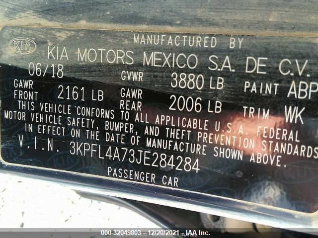 Photo 8 VIN: 3KPFL4A73JE284284 - KIA FORTE 