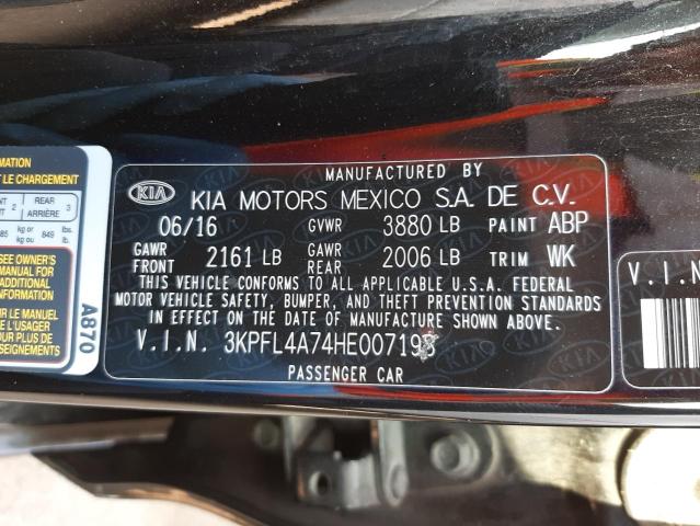 Photo 9 VIN: 3KPFL4A74HE007198 - KIA FORTE LX 