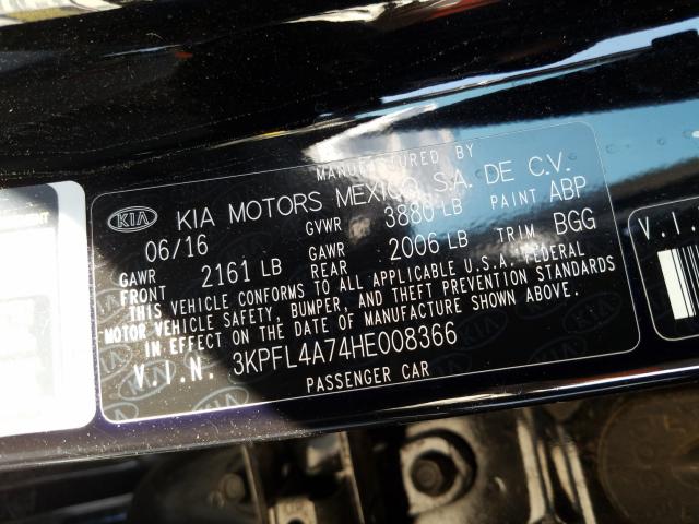 Photo 9 VIN: 3KPFL4A74HE008366 - KIA FORTE LX 