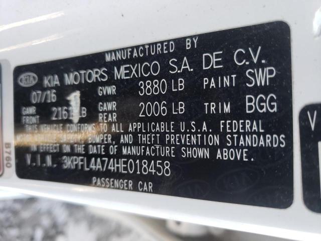 Photo 9 VIN: 3KPFL4A74HE018458 - KIA FORTE LX 