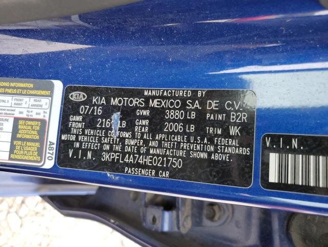 Photo 11 VIN: 3KPFL4A74HE021750 - KIA FORTE LX 