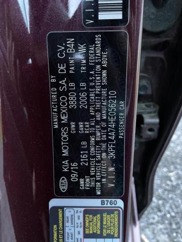 Photo 9 VIN: 3KPFL4A74HE056210 - KIA FORTE LX 