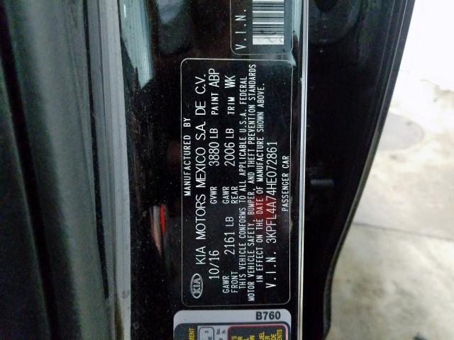 Photo 9 VIN: 3KPFL4A74HE072861 - KIA FORTE LX 