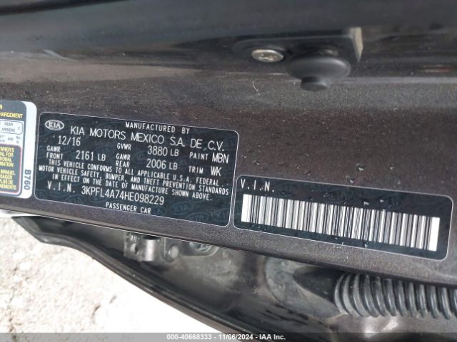 Photo 8 VIN: 3KPFL4A74HE098229 - KIA FORTE 