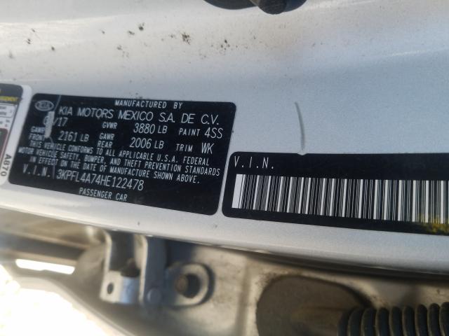 Photo 9 VIN: 3KPFL4A74HE122478 - KIA FORTE LX 