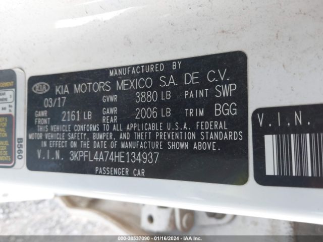 Photo 8 VIN: 3KPFL4A74HE134937 - KIA FORTE 