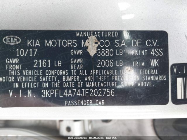 Photo 8 VIN: 3KPFL4A74JE202756 - KIA FORTE 