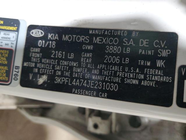 Photo 11 VIN: 3KPFL4A74JE231030 - KIA FORTE LX 