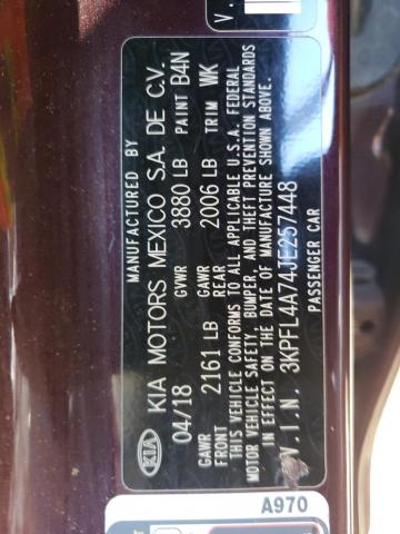 Photo 11 VIN: 3KPFL4A74JE257448 - KIA FORTE LX 