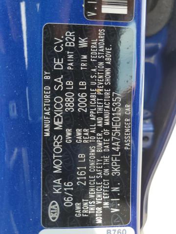 Photo 11 VIN: 3KPFL4A75HE015357 - KIA FORTE LX 