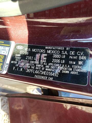 Photo 9 VIN: 3KPFL4A75HE016492 - KIA FORTE LX 