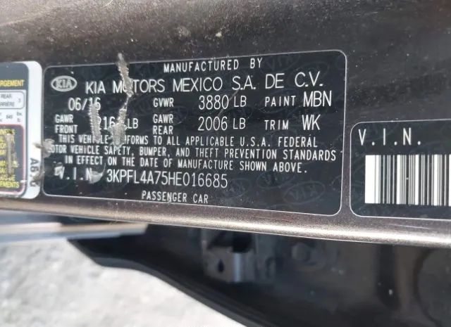 Photo 8 VIN: 3KPFL4A75HE016685 - KIA FORTE 