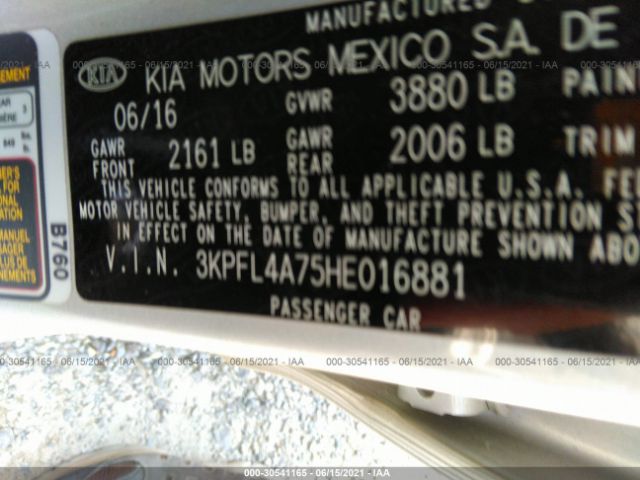 Photo 8 VIN: 3KPFL4A75HE016881 - KIA FORTE 