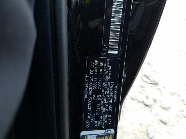 Photo 9 VIN: 3KPFL4A75HE035611 - KIA FORTE LX 