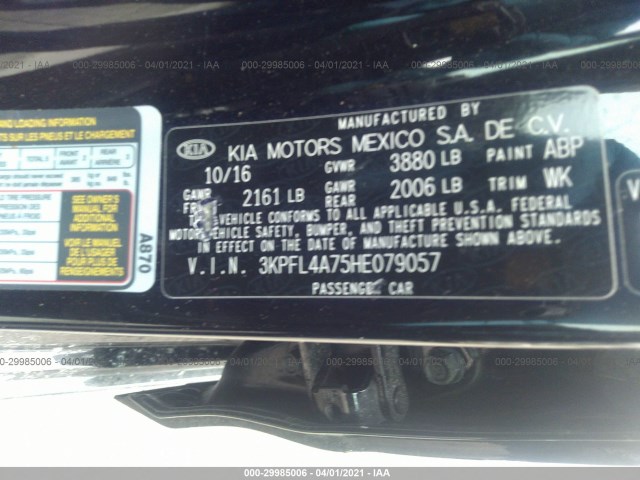 Photo 8 VIN: 3KPFL4A75HE079057 - KIA FORTE 