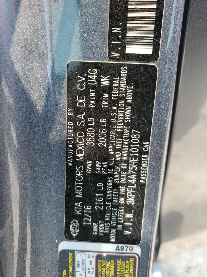 Photo 11 VIN: 3KPFL4A75HE101087 - KIA FORTE 