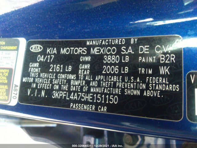 Photo 8 VIN: 3KPFL4A75HE151150 - KIA FORTE 