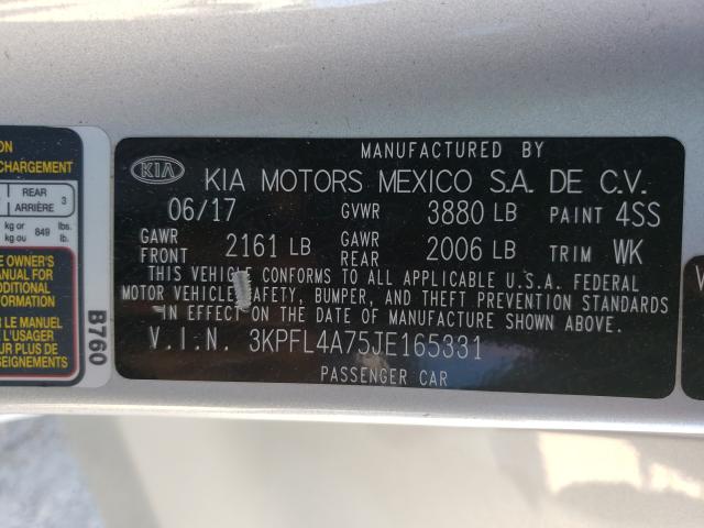 Photo 9 VIN: 3KPFL4A75JE165331 - KIA FORTE LX 