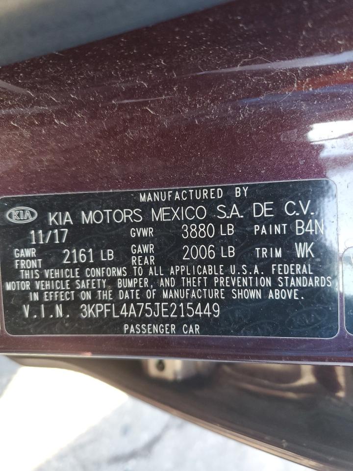 Photo 11 VIN: 3KPFL4A75JE215449 - KIA FORTE 