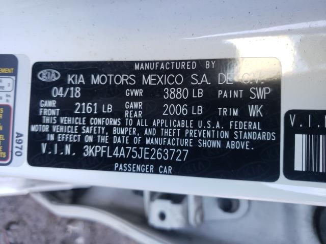 Photo 9 VIN: 3KPFL4A75JE263727 - KIA FORTE 