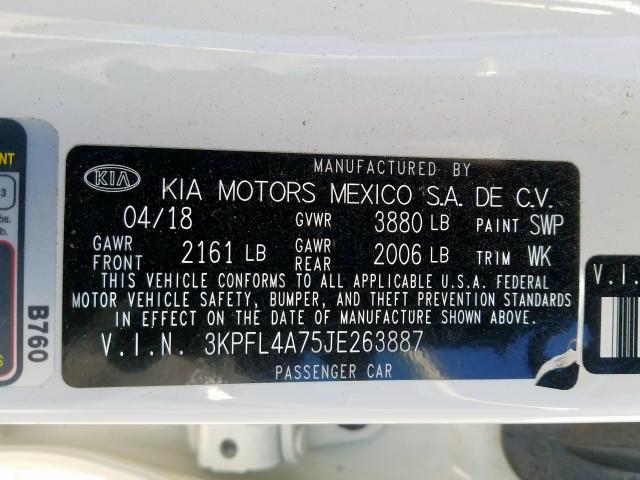 Photo 9 VIN: 3KPFL4A75JE263887 - KIA FORTE 