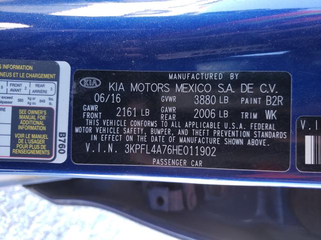 Photo 9 VIN: 3KPFL4A76HE011902 - KIA FORTE 