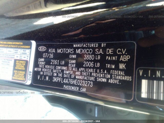 Photo 8 VIN: 3KPFL4A76HE023273 - KIA FORTE 