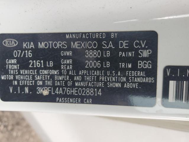 Photo 11 VIN: 3KPFL4A76HE028814 - KIA FORTE 