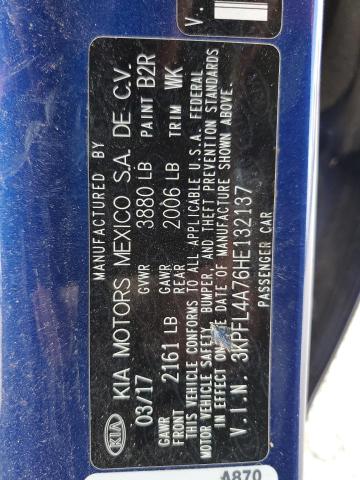 Photo 11 VIN: 3KPFL4A76HE132137 - KIA FORTE LX 