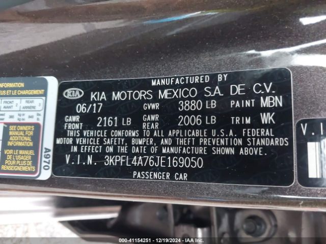 Photo 8 VIN: 3KPFL4A76JE169050 - KIA FORTE 