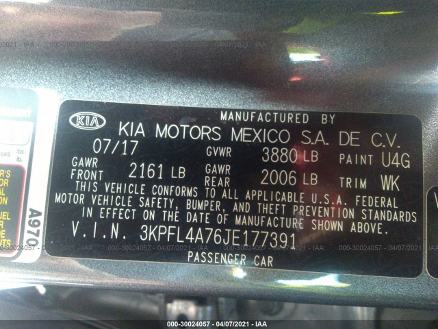 Photo 8 VIN: 3KPFL4A76JE177391 - KIA FORTE 