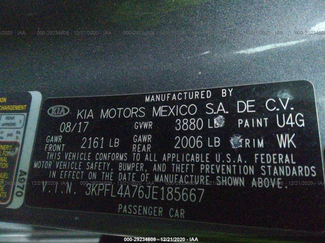 Photo 8 VIN: 3KPFL4A76JE185667 - KIA FORTE 