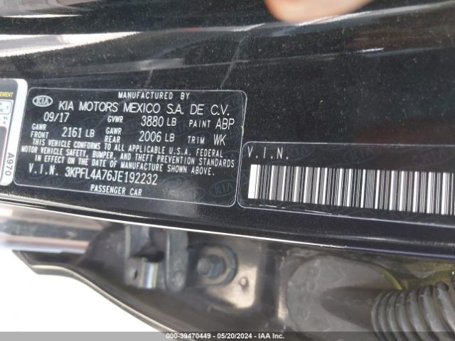 Photo 8 VIN: 3KPFL4A76JE192232 - KIA FORTE 