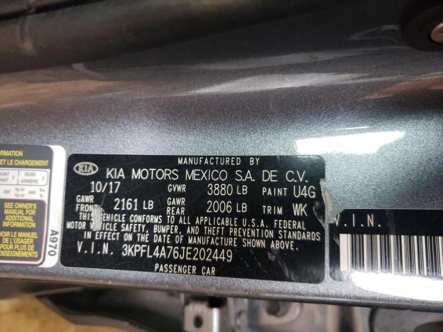 Photo 9 VIN: 3KPFL4A76JE202449 - KIA FORTE LX 