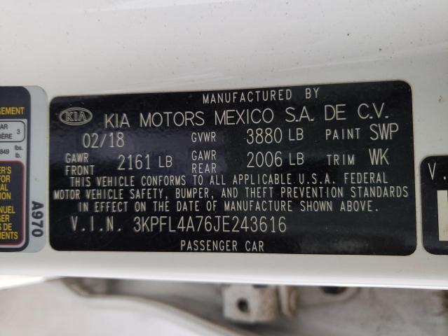 Photo 9 VIN: 3KPFL4A76JE243616 - KIA FORTE LX 