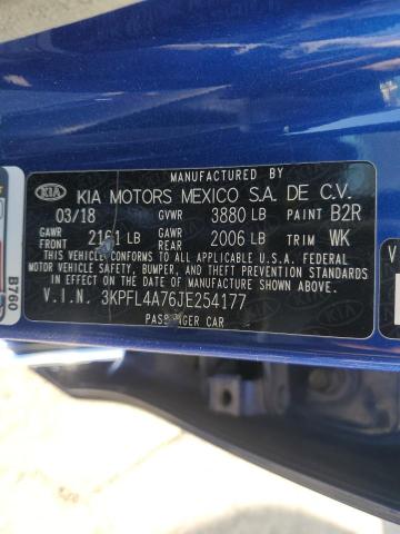 Photo 9 VIN: 3KPFL4A76JE254177 - KIA FORTE LX 