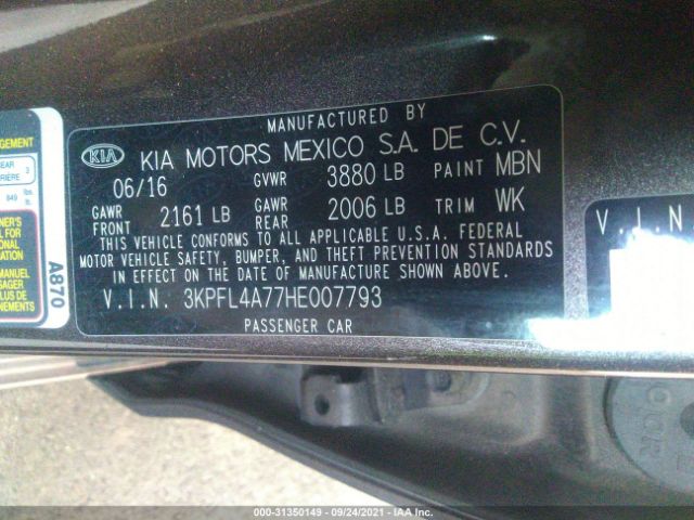 Photo 8 VIN: 3KPFL4A77HE007793 - KIA FORTE 