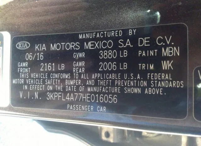 Photo 8 VIN: 3KPFL4A77HE016056 - KIA FORTE 