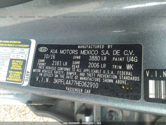 Photo 8 VIN: 3KPFL4A77HE062910 - KIA FORTE 