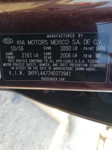 Photo 9 VIN: 3KPFL4A77HE073941 - KIA FORTE LX 