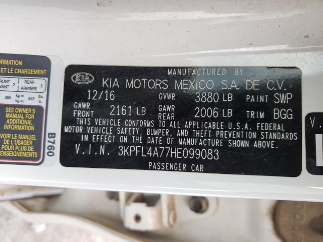 Photo 9 VIN: 3KPFL4A77HE099083 - KIA FORTE LX 