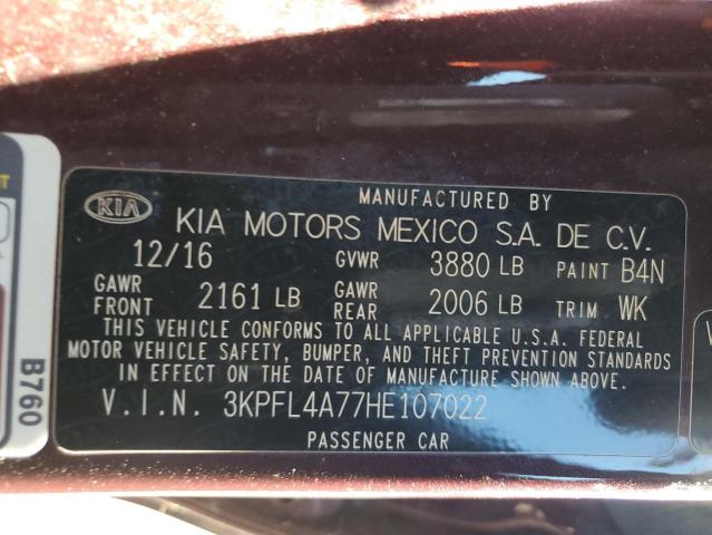 Photo 11 VIN: 3KPFL4A77HE107022 - KIA FORTE LX 