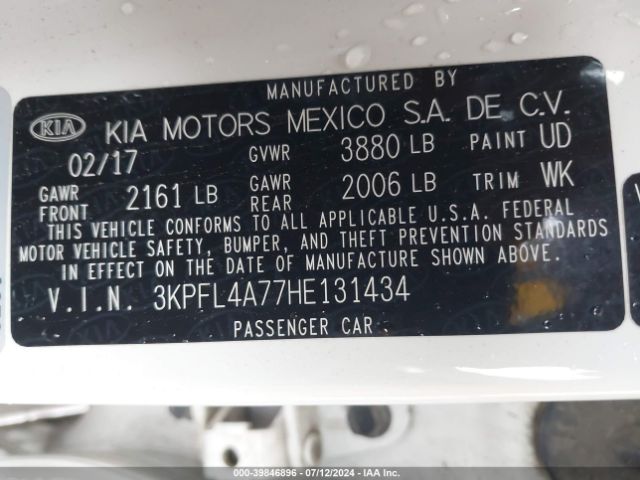 Photo 8 VIN: 3KPFL4A77HE131434 - KIA FORTE 