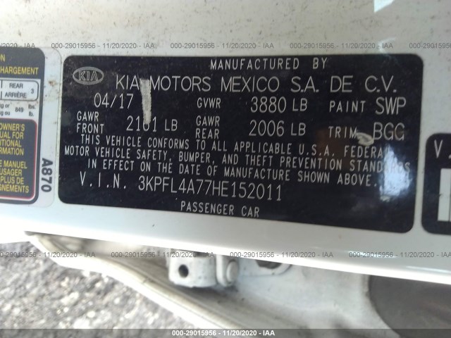 Photo 8 VIN: 3KPFL4A77HE152011 - KIA FORTE 