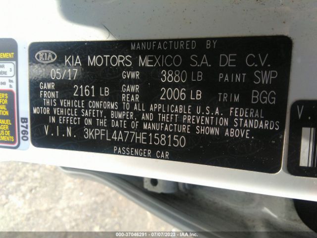 Photo 8 VIN: 3KPFL4A77HE158150 - KIA FORTE 