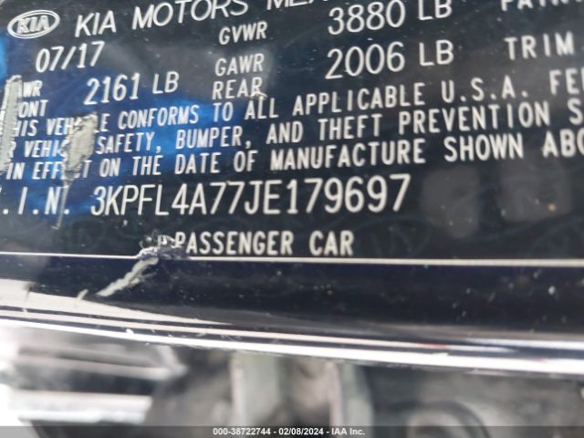 Photo 8 VIN: 3KPFL4A77JE179697 - KIA FORTE 