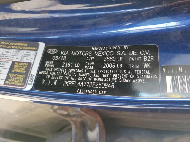 Photo 9 VIN: 3KPFL4A77JE250946 - KIA FORTE S 