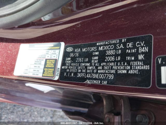 Photo 8 VIN: 3KPFL4A78HE007799 - KIA FORTE 