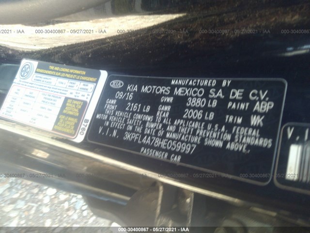 Photo 8 VIN: 3KPFL4A78HE059997 - KIA FORTE 